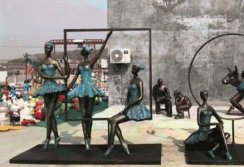 芭蕾演員雕塑廠家，音樂人物雕塑，現(xiàn)代女孩跳舞雕塑