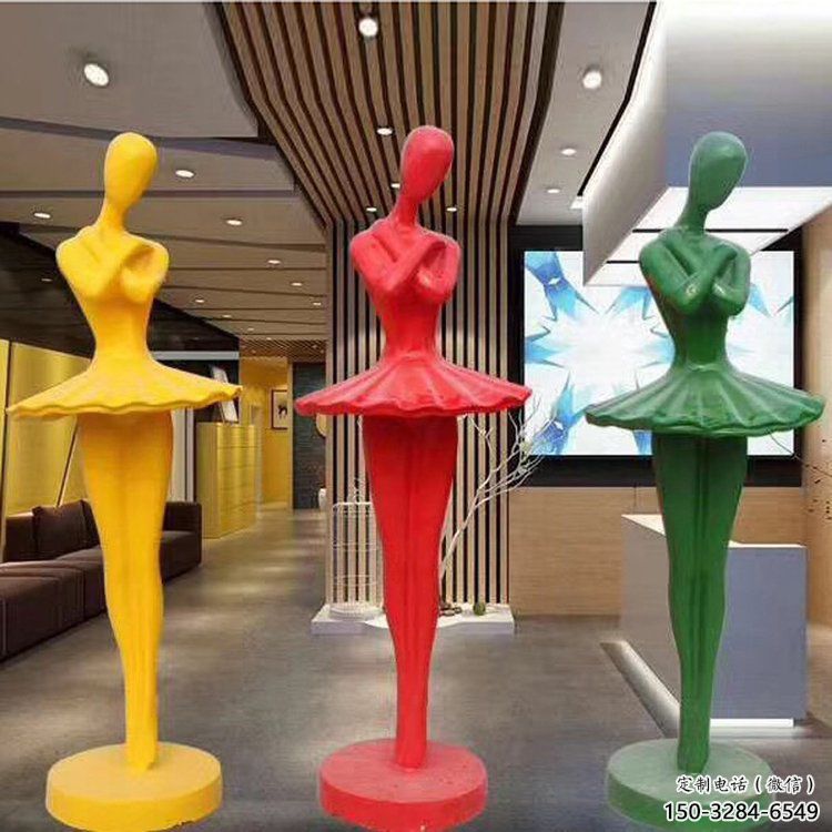 舞女雕塑廠(chǎng)家，公園廣場(chǎng)人物擺件，彩繪工藝制作