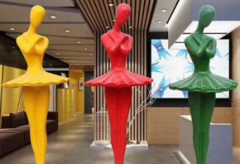舞女雕塑廠家，公園廣場人物擺件，彩繪工藝制作