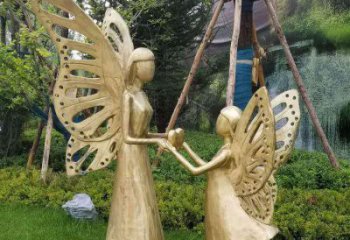 小精靈雕塑廠家，公園玻璃鋼人物，仿銅卡通雕塑