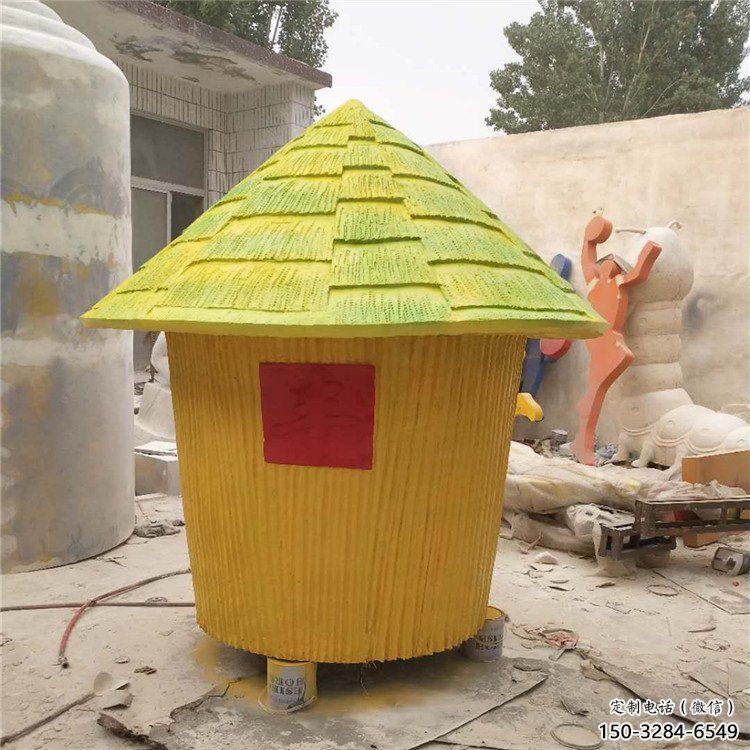 糧倉雕塑廠家，農(nóng)村雕塑小品，豐收主題玻璃鋼雕塑擺件