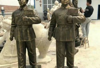 雷鋒雕塑廠家，玻璃鋼革命人物雕塑，紀念主題雕塑