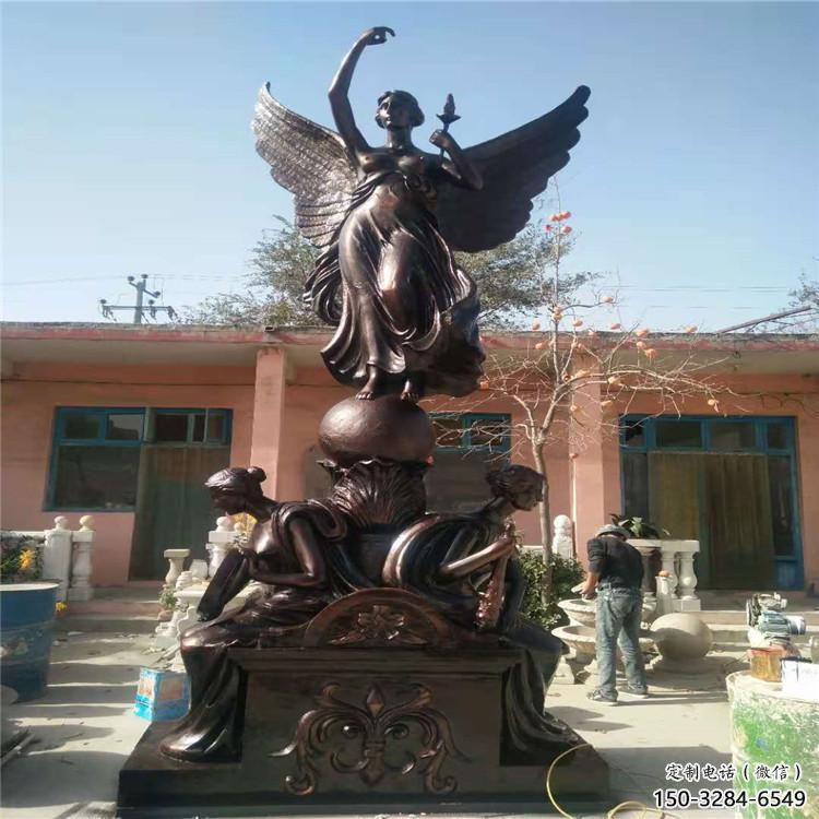 勝利女神雕塑廠家，房地產(chǎn)廣場(chǎng)雕塑擺件，西方人物雕塑小品