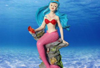 美人魚雕塑廠家，卡通人物小品，玻璃鋼影視劇動(dòng)漫雕塑