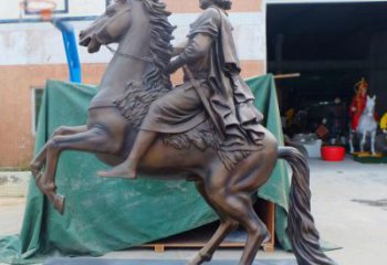 騎士雕塑廠家，古羅馬人物雕塑，仿銅西方人物雕塑小品