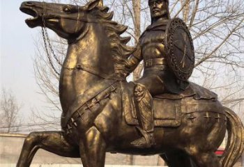 騎兵雕塑廠家，蒙古騎馬人雕塑，古代人物小品