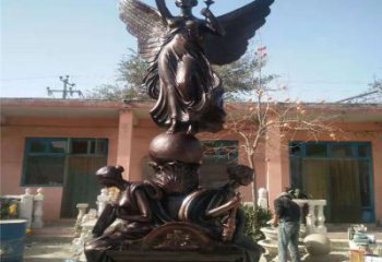 勝利女神雕塑廠家，房地產(chǎn)廣場雕塑擺件，西方人物雕塑小品