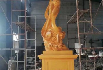 飛天雕塑廠家，神話人物雕塑小品，仿銅玻璃鋼公園雕塑擺件