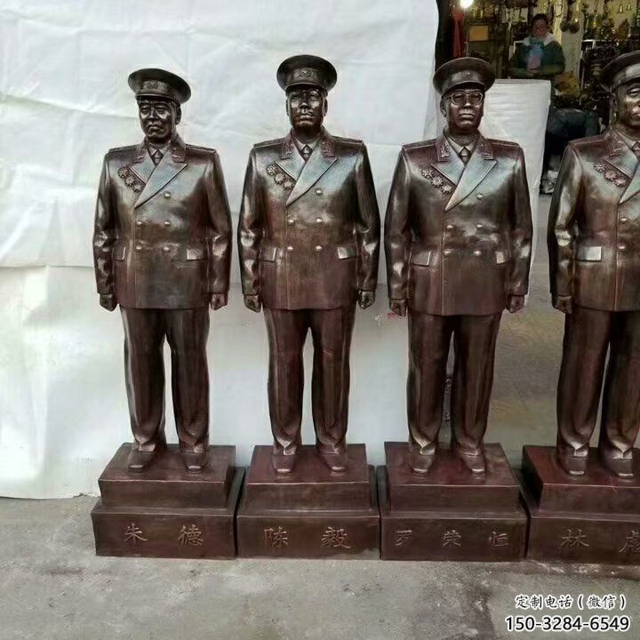 元帥人物雕塑，革命主題雕塑，仿銅元帥人物雕塑廠家