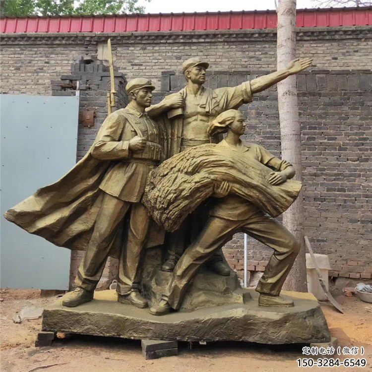 軍人雕塑廠家，革命主題雕塑，軍人戰(zhàn)士雕塑小品