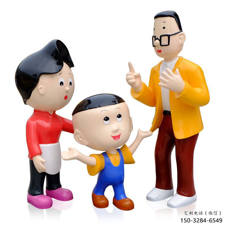 大頭兒子雕塑廠家，卡通熊出沒雕塑，影視劇動漫主題