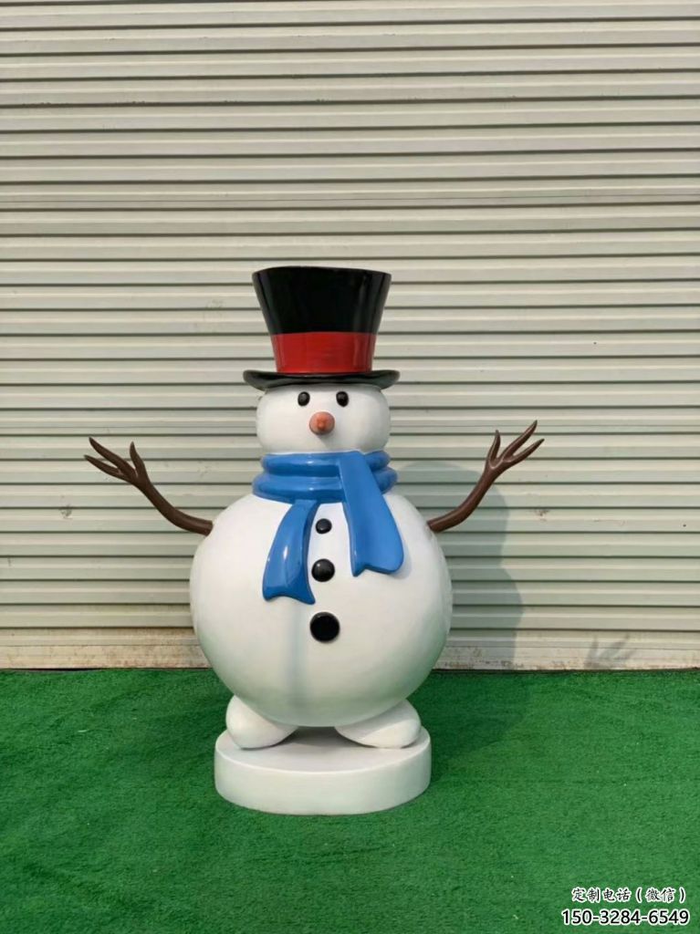 雪人雕塑廠家，圣誕節(jié)人物小品，幼兒園卡通雕塑