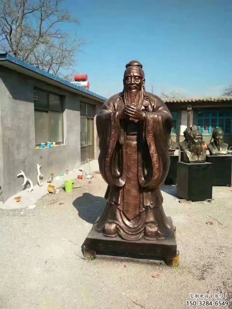 孔子雕塑廠家，古代人物小品，校園孔子雕塑制作