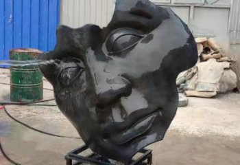 人臉雕塑廠家，抽象人頭像雕塑，抽象人臉雕塑制作