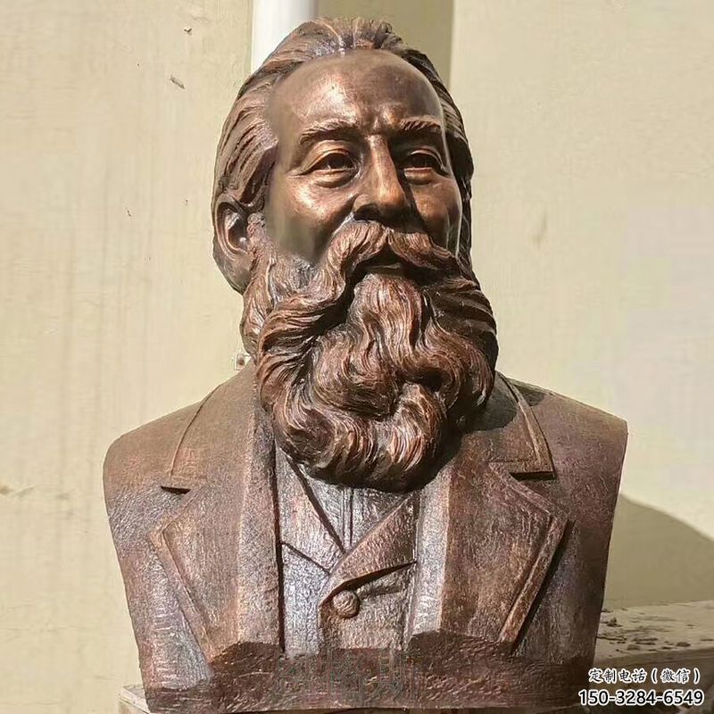 達(dá)爾文雕塑廠(chǎng)家，科學(xué)家人物小品，西方仿銅達(dá)爾文人頭像雕塑
