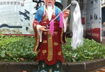 月老雕塑廠家，神話愛神人物雕塑，玻璃鋼彩繪月老雕塑