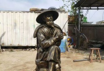 漁翁雕塑廠家，老頭釣魚雕塑，民俗漁翁雕塑制作