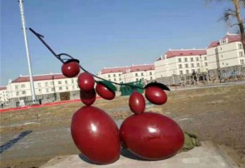 紅棗雕塑廠家，仿真瓜果擺件，廣場園林小品雕塑