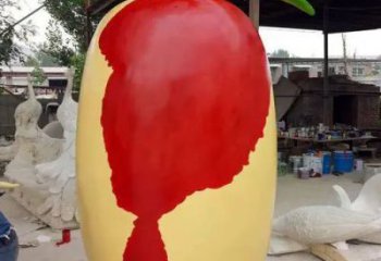 大棗雕塑廠家，仿真瓜果標識，彩繪玻璃鋼大棗雕塑