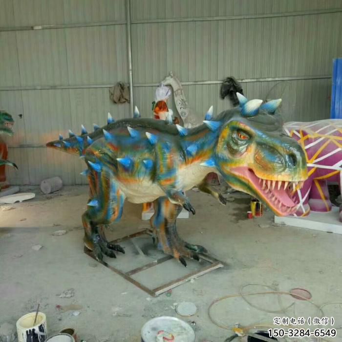 恐龍雕塑廠家，抽象動(dòng)物擺件，大型玻璃鋼恐龍雕塑廠