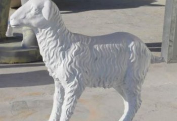 山羊雕塑廠家，仿真動(dòng)物小品，玻璃鋼園林景觀小品