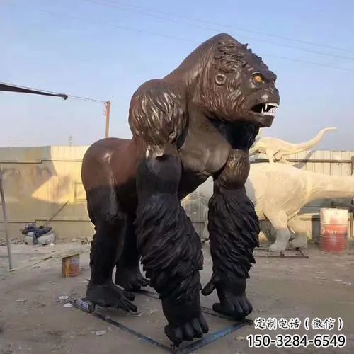 大猩猩雕塑廠家，大型動物雕塑，仿真大猩猩雕塑廠家