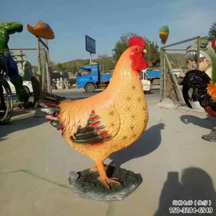 雞雕塑廠家，景觀動物小品，仿真雞雕塑制作