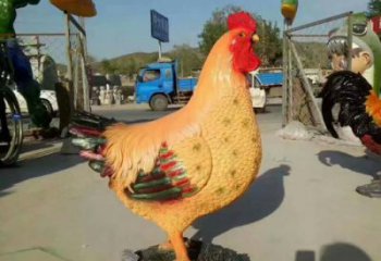 雞雕塑廠家，景觀動(dòng)物小品，仿真雞雕塑制作