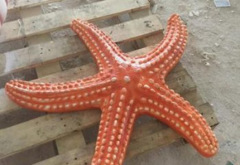 海星雕塑廠家，彩繪海洋生物小品，仿真海星雕塑擺件