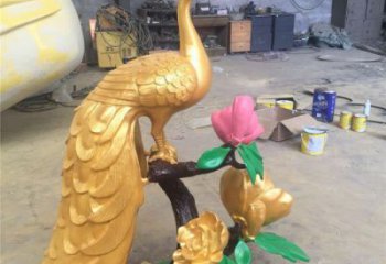 鳳凰雕塑廠家，玻璃鋼鳳凰雕塑廠，商場動物小品