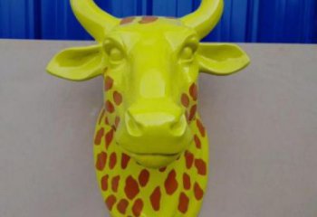 牛角雕塑廠家，壁掛動物頭像，仿真牛角雕塑制作