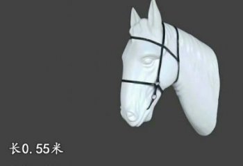馬頭雕塑廠家，半身動(dòng)物頭像，玻璃鋼馬頭雕塑價(jià)格