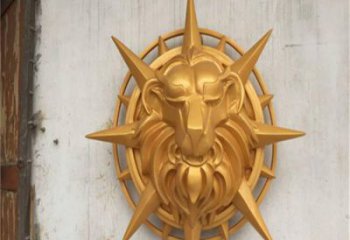 獅子頭雕塑廠家，壁掛動(dòng)物頭像，玻璃鋼獅子頭雕塑廠