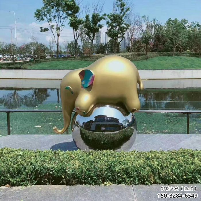大象頭雕塑廠家，公園動物小品，戶外大象頭雕塑制作
