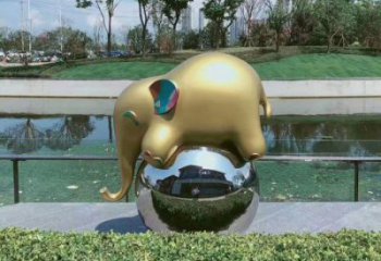 大象頭雕塑廠家，公園動物小品，戶外大象頭雕塑制作