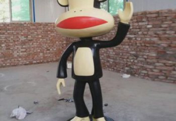 猴子雕塑廠家，卡通動物小品，彩繪猴子雕塑制作廠