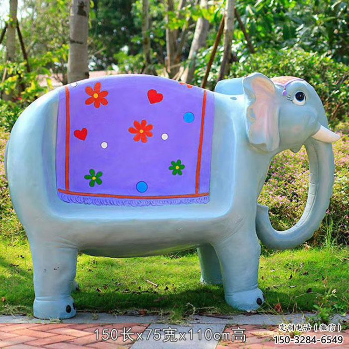 座椅雕塑，園林公園小品，大象座椅雕塑廠家