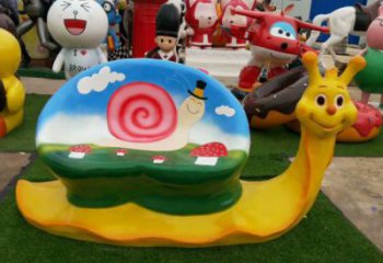 坐凳雕塑小品，蝸牛坐凳雕塑廠家