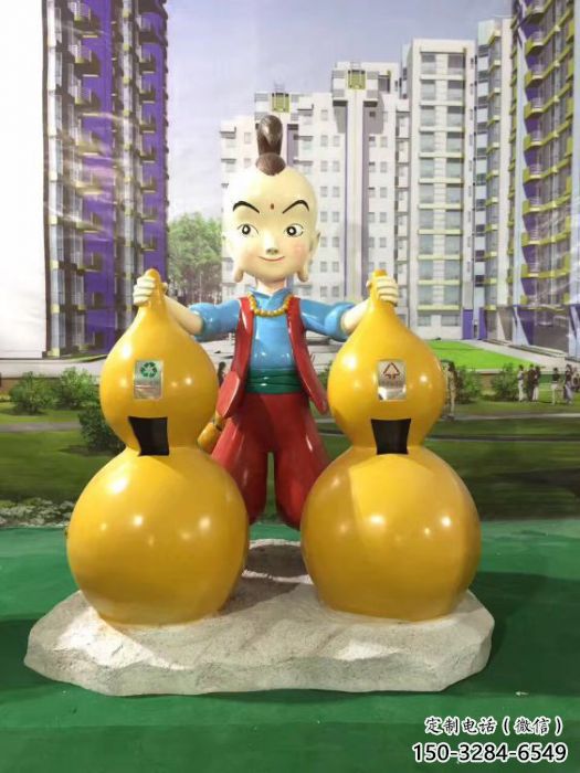 廣場濟(jì)公垃圾桶雕塑
