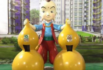 廣場(chǎng)濟(jì)公垃圾桶雕塑