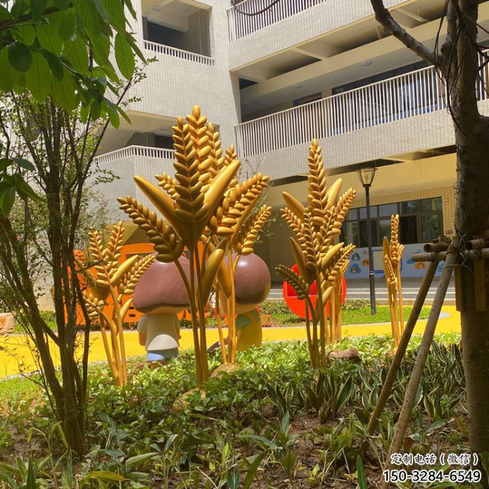 城市水稻雕塑廠家 風(fēng)景區(qū)彩繪雕塑 抽象擺件