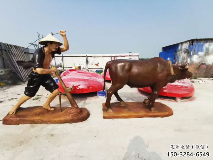 大型農(nóng)耕牛雕塑廠家 步行街宣傳雕塑 仿真擺件 大型農(nóng)耕牛雕塑廠家 步行街宣傳雕塑 仿真擺件