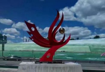 城市鳳凰雕塑廠家 風景區(qū)彩繪雕塑 抽象擺件