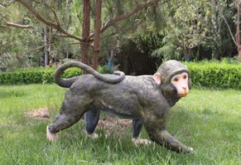 大型猴子雕塑 商業(yè)街廣場(chǎng)雕塑 古銅色擺件