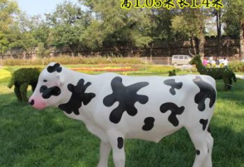 城市奶牛雕塑 風景區(qū)彩繪雕塑 抽象擺件