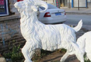 抽象綿羊雕塑 店門(mén)口彩繪雕塑 步行街?jǐn)[件
