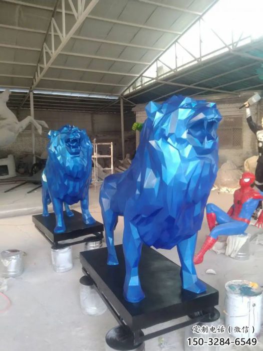創(chuàng)意獅子雕塑 步行街店門口雕塑 影視劇小品