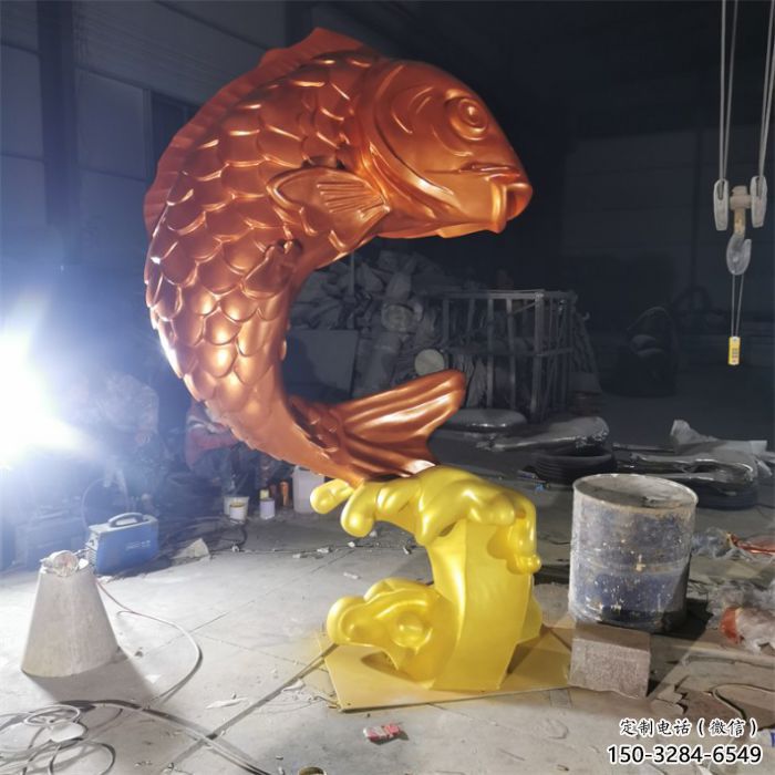 水景鯉魚雕塑 風(fēng)景區(qū)幾何雕塑 廣場(chǎng)小品