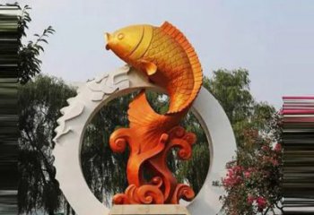 仿真鯉魚(yú)雕塑 店門口園林雕塑 動(dòng)物小品