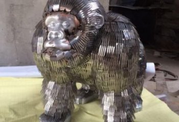 仿真大猩猩雕塑 酒店公園雕塑 風景區(qū)擺件